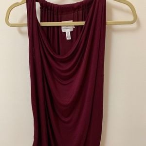 Michael Stars for Anthro Jersey Halter Top Maroon
